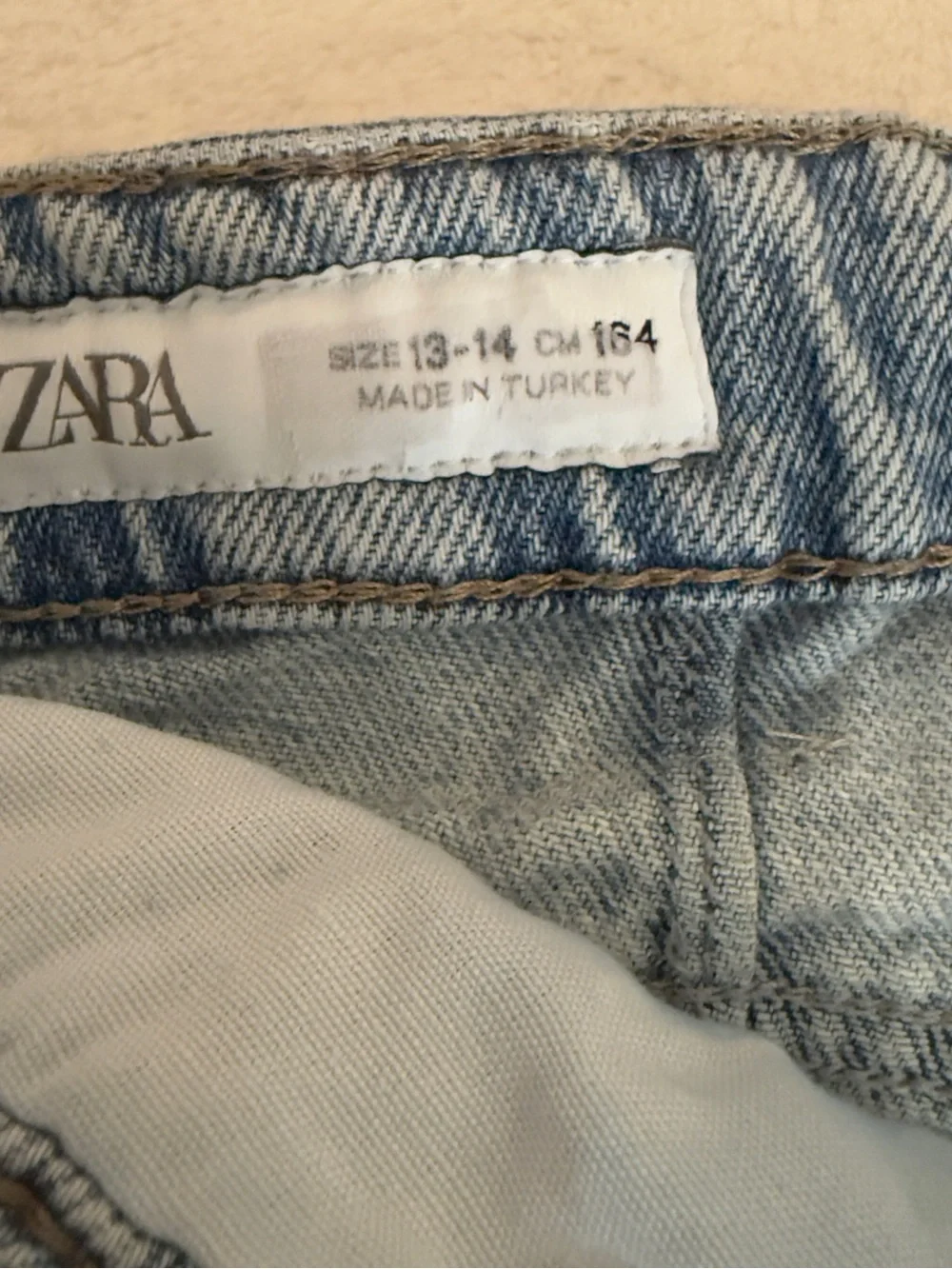 ZARA Kids Light Wash Wide Leg High Rise Jeans Size 13-14